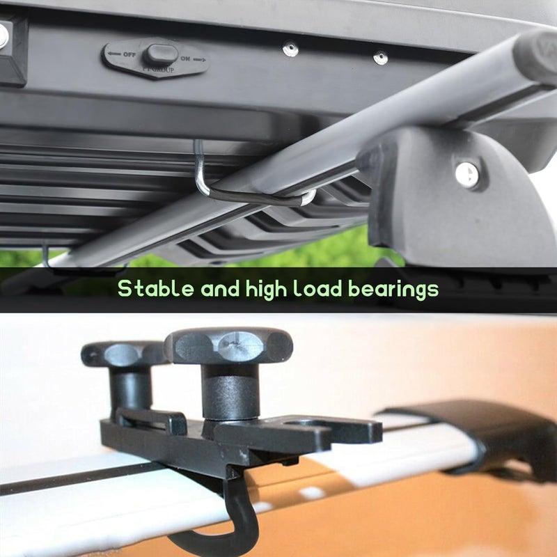NYTKL 4PCS Roof Box U-Bolt Clamps, Stainless Steel Rooftop Cargo Carrier Rack Bolts w/ 8 Lock Nuts 2 Straps, 82mm Internal Width Roof Rack U-Bracket Clips Car Mounting Fitting Kit - Image 4